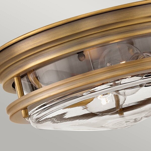 Quintiesse QN-HADRIAN-FS-BR-CLEAR - Plafoniera da esterno HADRIAN 2xE27/40W/230V IP44 bronzo