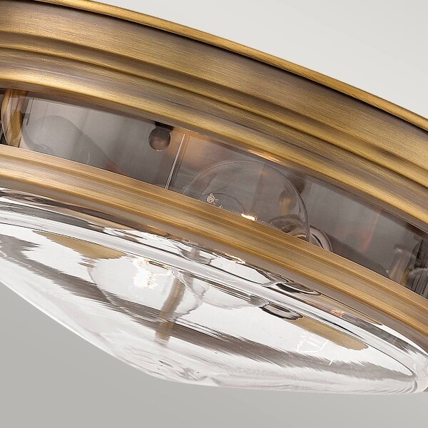 Quintiesse QN-HADRIAN-FS-BR-CLEAR - Plafoniera da esterno HADRIAN 2xE27/40W/230V IP44 bronzo