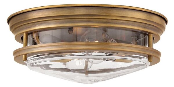 Quintiesse QN-HADRIAN-FS-BR-CLEAR - Plafoniera da esterno HADRIAN 2xE27/40W/230V IP44 bronzo