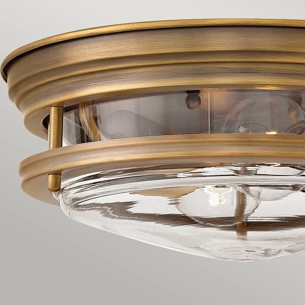 Quintiesse QN-HADRIAN-FS-BR-CLEAR - Plafoniera da esterno HADRIAN 2xE27/40W/230V IP44 bronzo
