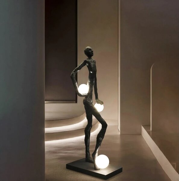 Immax 08805XL - Lampada da terra SILUETTE 3xE27/60W/230V 185 cm Aura