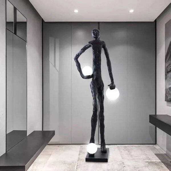 Immax 08805XL - Lampada da terra SILUETTE 3xE27/60W/230V 185 cm Aura