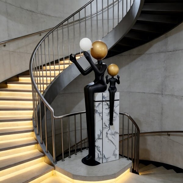 Immax 08802XL - Lampada da terra SILUETTE 1xE27/40W/230V 160 cm Aura