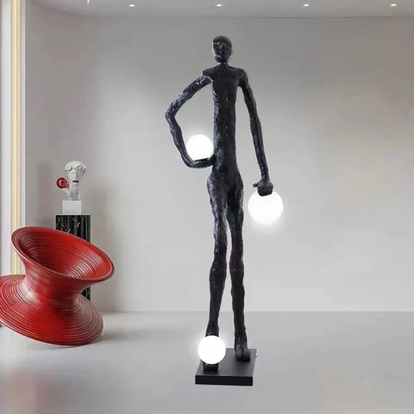 Immax 08805XL - Lampada da terra SILUETTE 3xE27/60W/230V 185 cm Aura