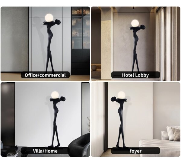 Immax 08811XL - Lampada da terra SILUETTE 1xE27/25W/230V 175 cm Sagoma Donna