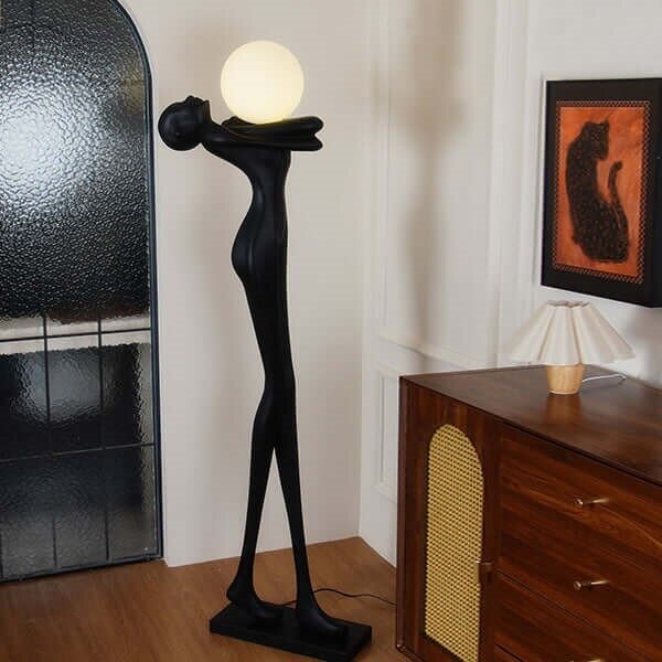 Immax 08811XL - Lampada da terra SILUETTE 1xE27/25W/230V 175 cm Sagoma Donna