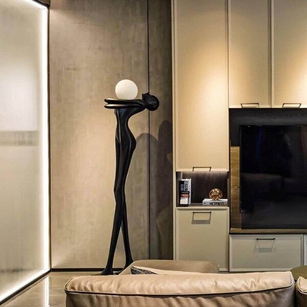 Immax 08811XL - Lampada da terra SILUETTE 1xE27/25W/230V 175 cm Sagoma Donna
