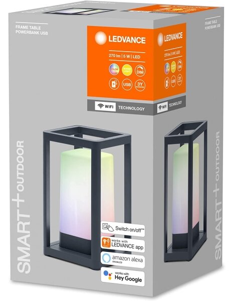 Ledvance - Lampada da esterno LED RGBW dimmerabile con power bank LED/5W/230V Wi-Fi
