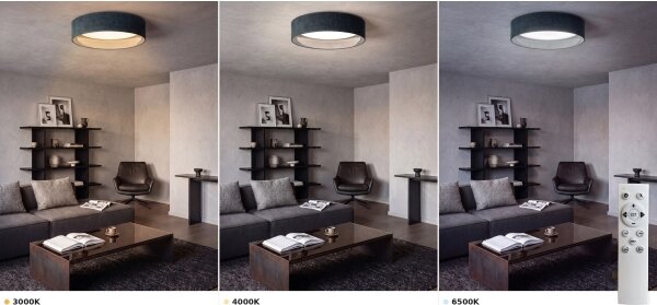Brilagi - Lampada LED dimmerabile VELVET SM. VARI 24W/230V 3000-6500K diam. 45 cm verde + telecomando