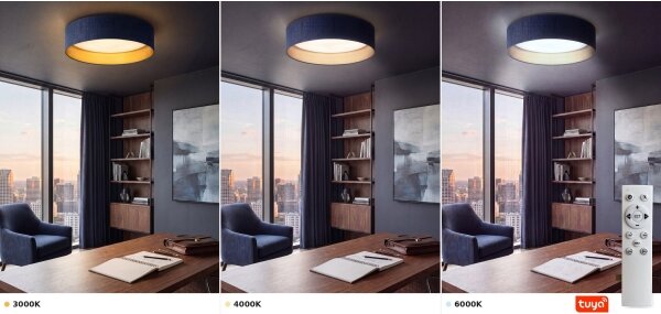 Brilagi-LED lampada dimmerabile VEL. SM. ST. 36W/230V 3000-6000K pr.55 cm blu/oro WT+DO