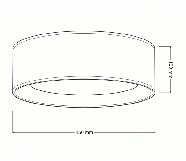 Brilagi - Plafoniera LED VELVET SIMPLE LED/24W/230V 4000K diam. 45 cm grigia