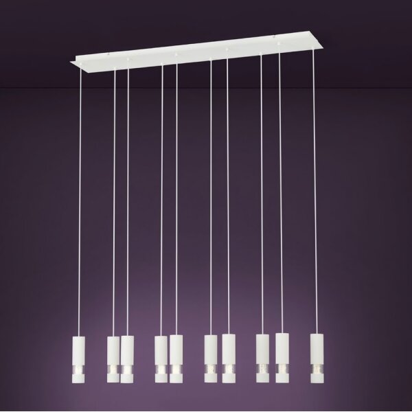 Eglo 39703 - Lampadario LED su filo BERNABETA 10xGU10/5W/230V bianco
