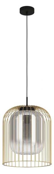 Eglo 39695 - Lampadario a cavo CAMINATA 1xE27/40W/230V nero/oro