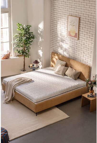 Letto matrimoniale imbottito color senape con materasso incluso/con rete inclusa 160x200 cm Noira Slim – Bonami Selection