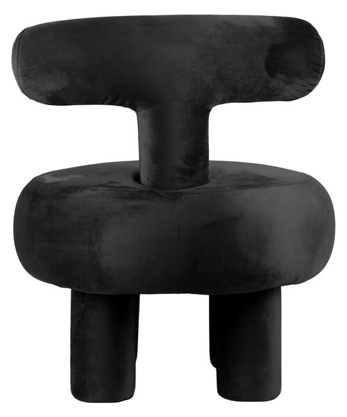 Poltrona in velluto nero Abrazo - Leitmotiv
