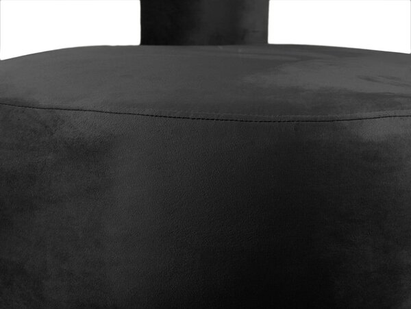 Poltrona in velluto nero Abrazo - Leitmotiv