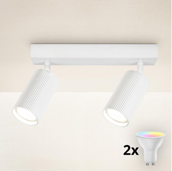 Brilagi - Faretto LED RGBW dimmerabile SELE MODERN 2xGU10/4,8W/230V bianco