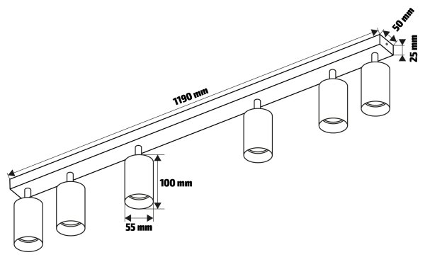 Brilagi - Faretto LED RGBW dimmerabile SELE DIAMANT 6xGU10/6,5W/230V Wi-Fi bianco