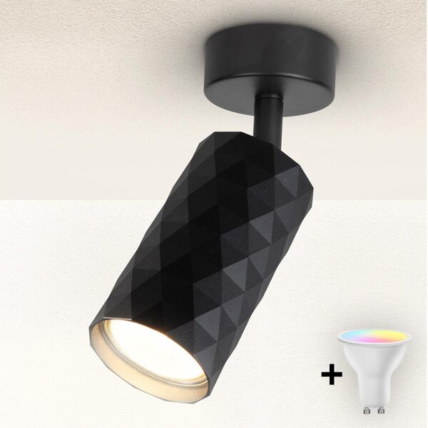 Brilagi - Faretto LED RGBW dimmerabile SELE DIAMANT 1xGU10/4,8W/230V nero