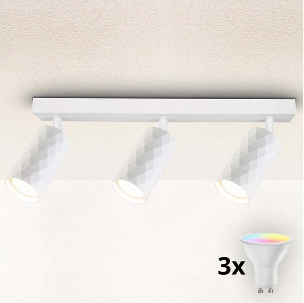 Brilagi - Faretto LED RGBW dimmerabile SELE DIAMANT 3xGU10/4,8W/230V bianco
