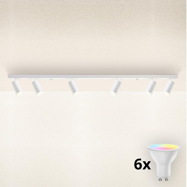 Brilagi - Faretto LED RGBW dimmerabile SELE DIAMANT 6xGU10/6,5W/230V Wi-Fi bianco