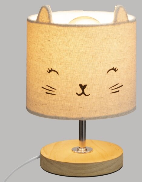 Atmosphera - Lampada da tavolo per bambini TOXEY 1xE14/25W/230V a forma di gatto