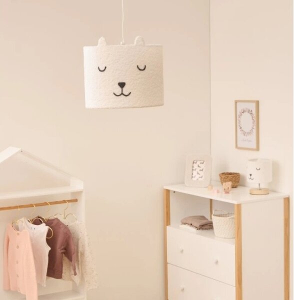 Atmosphera - Lampadario a sospensione per bambini con cavo TOXEY 1xE27/25W/230V orsetto