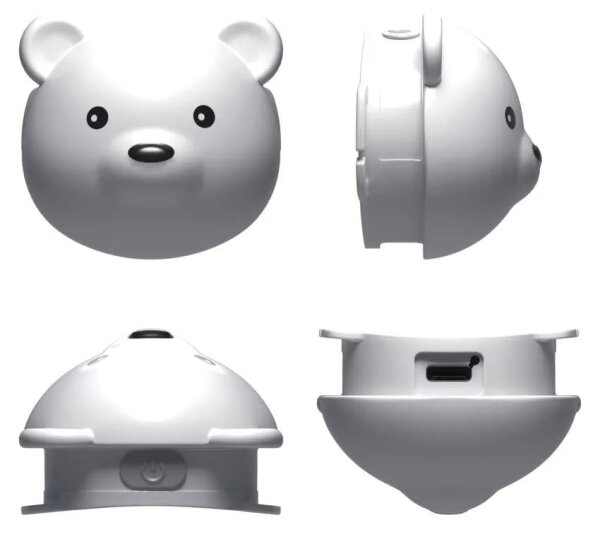 Lampada frontale ricaricabile LED/USB 500 mAh a forma di orso