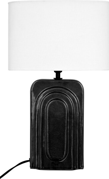 Atmosphera - Lampada da tavolo MONIA 1xE14/60W/230V nero/bianco