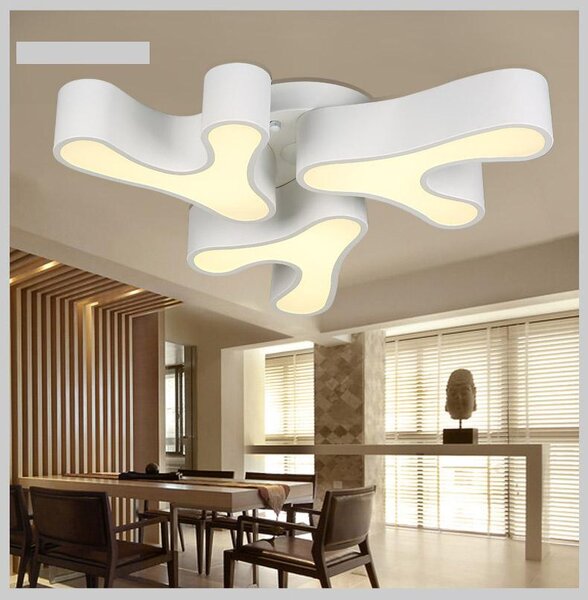 Lampada da soffitto a LED, modello 8033-3, colore bianco, con telecomando. Permette di regolare il colore e l'intensità della luce. Classe energetica A+