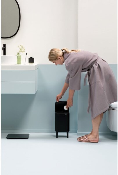 Cestino per la spazzatura nero opaco in acciaio 4 l Bo Hi – Brabantia