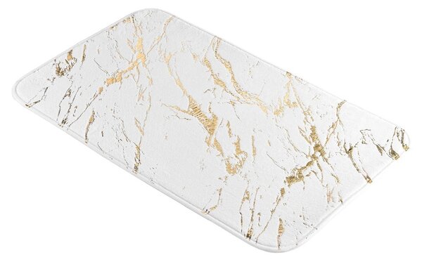 Tappetino per il bagno bianco/dorato 45x75 cm Aquamarbre – douceur d'intérieur
