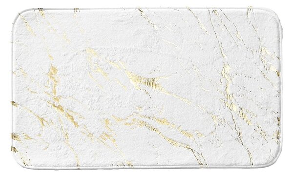 Tappetino per il bagno bianco/dorato 45x75 cm Aquamarbre – douceur d'intérieur