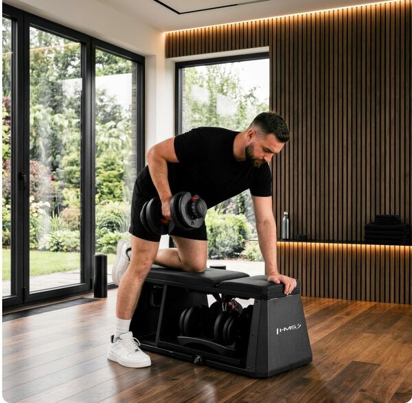 Panca Fitness Regolabile con Vano Porta Attrezzi