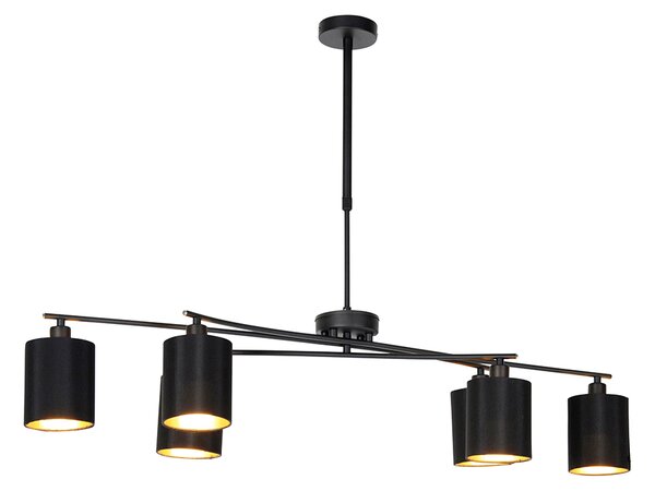 Lampada a sospensione intelligente nera regolabile con 6 Wifi B35 - Lofty