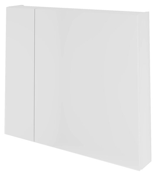 Kolpa NAOMI, mobiletto contenitore con specchio, modello TON 80, colore bianco