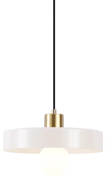 Lampada a sospensione retrò oro con vetro beige - Jina