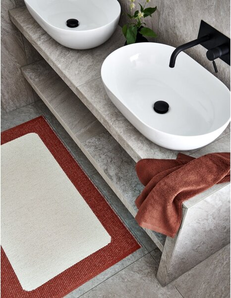 Passatoia da interno/esterno color mattone/color crema 70x240 cm Ilda Brick – Pappelina
