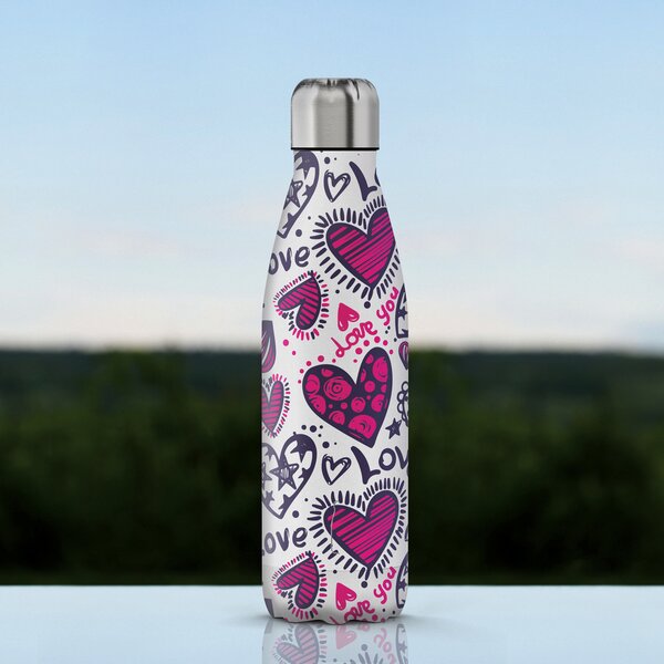The Steel Bottle Borraccia Uso Quotidiano 500 ml in Acciaio Pop Art Series - STEELBOTTLES.POP19LO