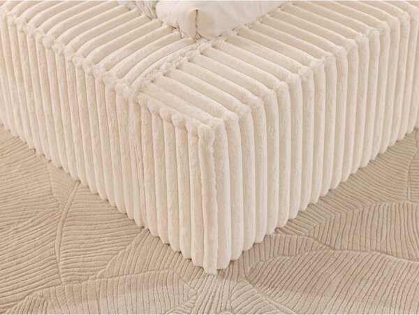 Letto matrimoniale imbottito beige con contenitore e rete inclusi 160x200 cm Cloe – Ropez
