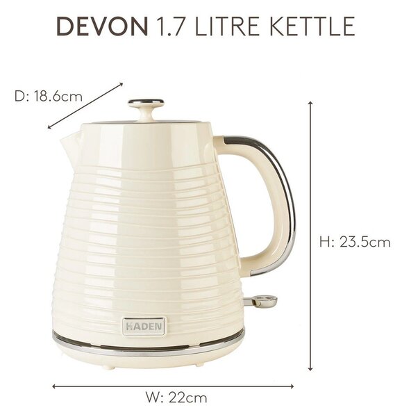 Bollitore color crema in plastica 1,7 l Devon – Haden