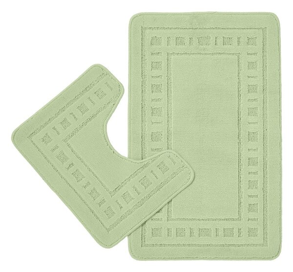 Set di tappetini per il bagno verde chiaro 2 pz per WC 50x80 cm Armoni – Catherine Lansfield