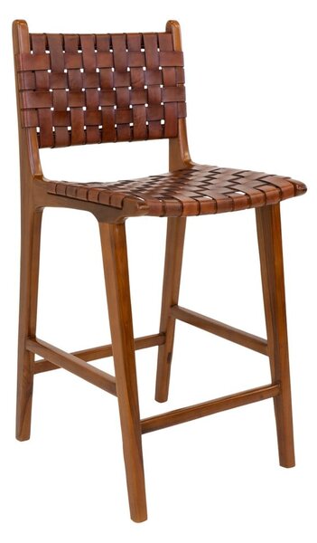 Sgabello da bar in teak marrone 101 cm Perugia - House Nordic