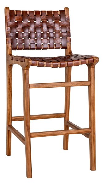 Sgabello da bar in teak marrone 101 cm Perugia - House Nordic