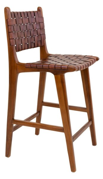 Sgabello da bar in teak marrone 101 cm Perugia - House Nordic