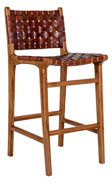 Sgabello da bar in teak marrone 101 cm Perugia - House Nordic