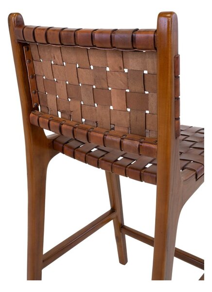 Sgabello da bar in teak marrone 101 cm Perugia - House Nordic