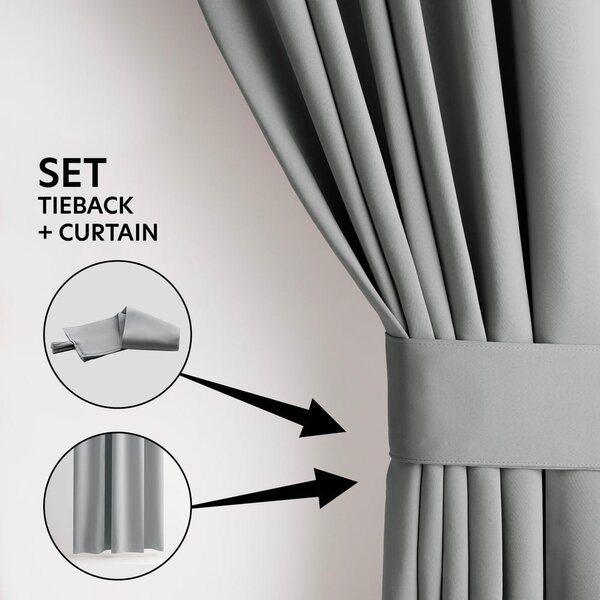 Tenda parzialmente oscurante grigia 140x270 cm Kierra – Restilo