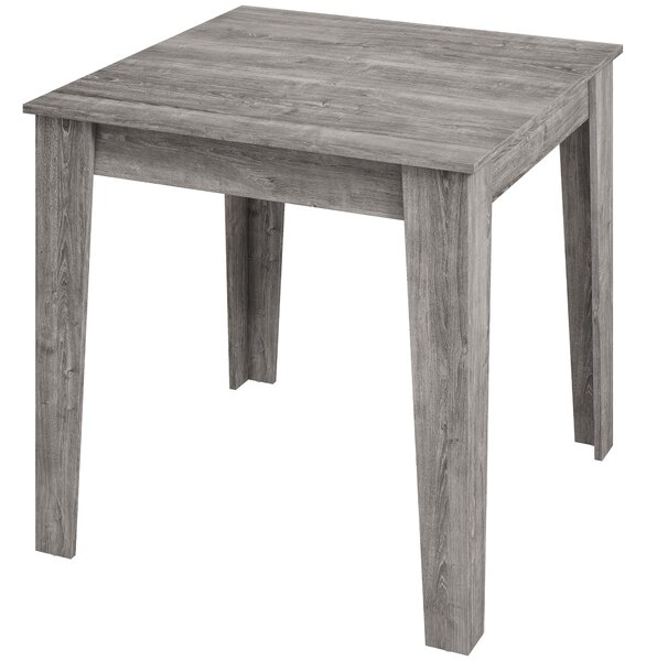 Tavolo da Pranzo Quadrato per 4 Persone 80x80x75 cm in Truciolato Grigio Effetto Legno