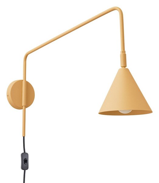 Lampada da parete gialla con alimentazione a corrente ø 14 cm Zylo – Sollux
